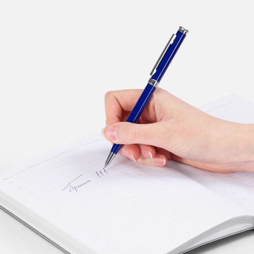 Ручка шариковая Finn Chrome, синяя 4