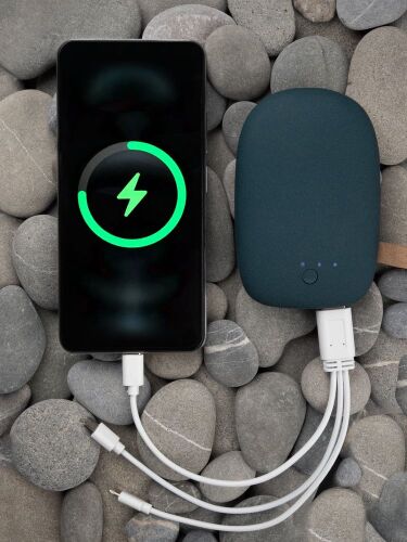 Внешний аккумулятор Pebble 7800 мАч, серо-синий 4 Внешний аккумулятор Pebble 7800 мАч, серо-синий 4