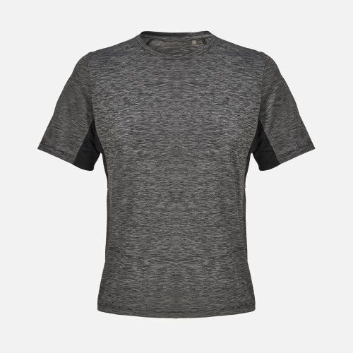 Футболка спортивная унисекс Storm, черный меланж, размер XS