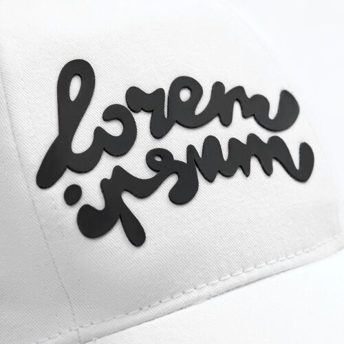 Бейсболка Canopy, белая с темно-синим кантом 7