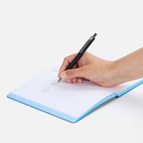 Ручка шариковая Lobby Soft Touch Chrome, черная 4