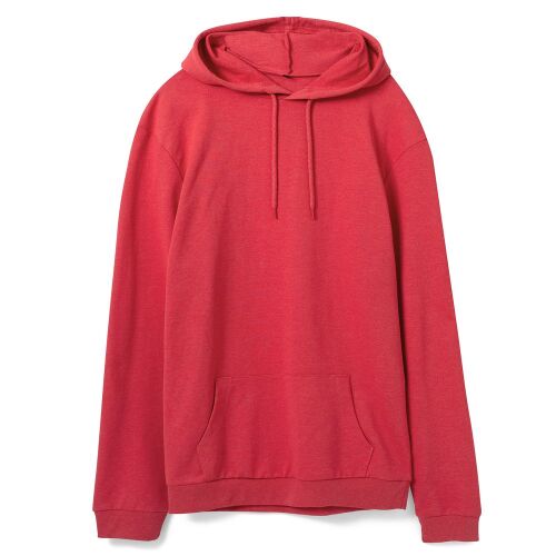 Толстовка с капюшоном унисекс Hoodie, красный меланж, размер S 15