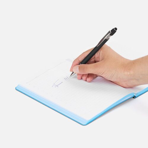 Ручка шариковая Pointer Soft Touch со стилусом, черная 4