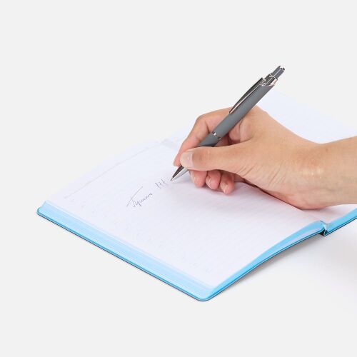 Ручка шариковая Chromos Soft Touch, серая 4