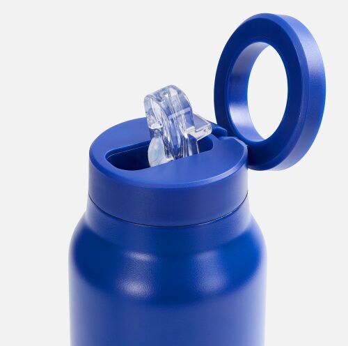 Термобутылка Magnus с магнитным держателем для телефона, синяя 2