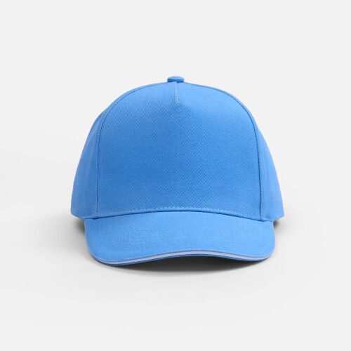 Бейсболка Classic 2.0, синяя с белым кантом 3