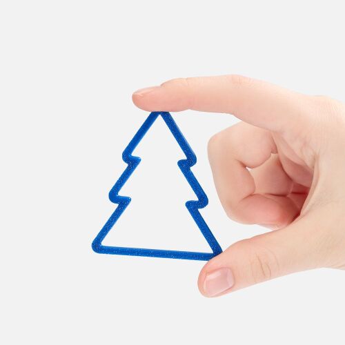 Подвеска «Елочка», 3D-печать, синяя 2