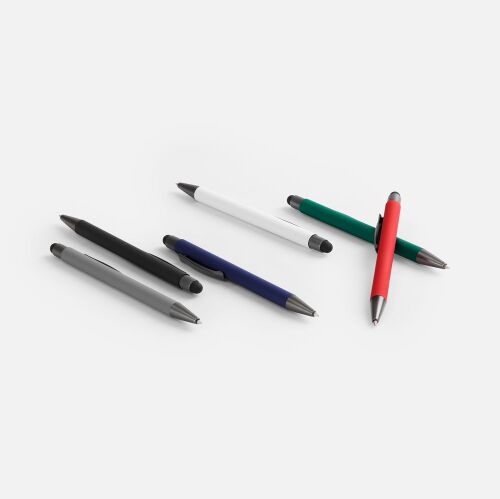 Ручка шариковая Atento Soft Touch Stylus со стилусом, черная 5