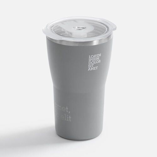 Термостакан Sapporo без логотипа, серый 7