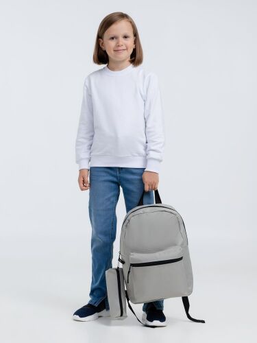 Детский рюкзак Base Kids с пеналом, серый 5 Детский рюкзак Base Kids с пеналом, серый 5
