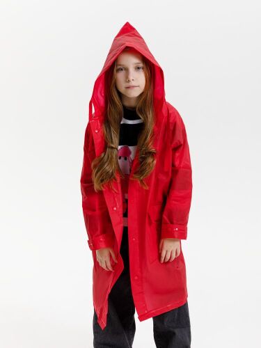 Дождевик детский RainDrop Kids, красный, 12 лет (рост 142-152) 1