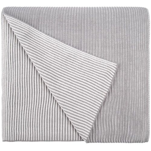 Шарф Nobilis, белый с серым 2