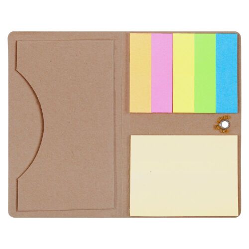 Футляр для визитки Eco Holder со стикерами, крафт 1