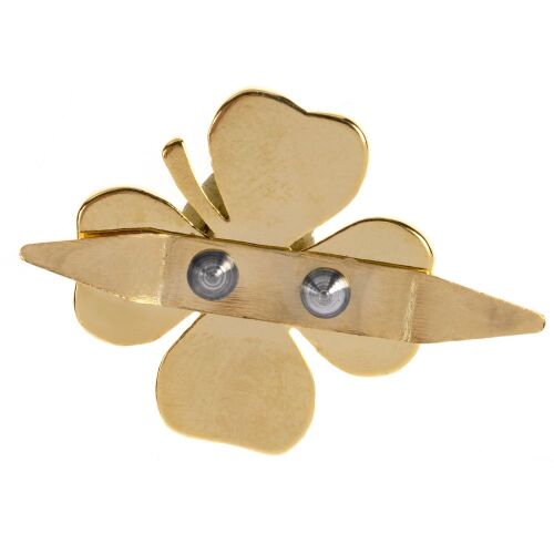 Шильдик «Счастливый клевер», золотистый 2