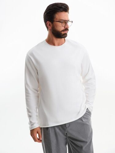 Лонгслив унисекс Siluetti Fuori, молочно-белый, размер S/M 7