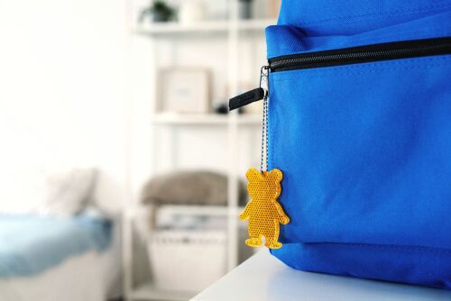 Пешеходный светоотражатель «Мишка», белый 2