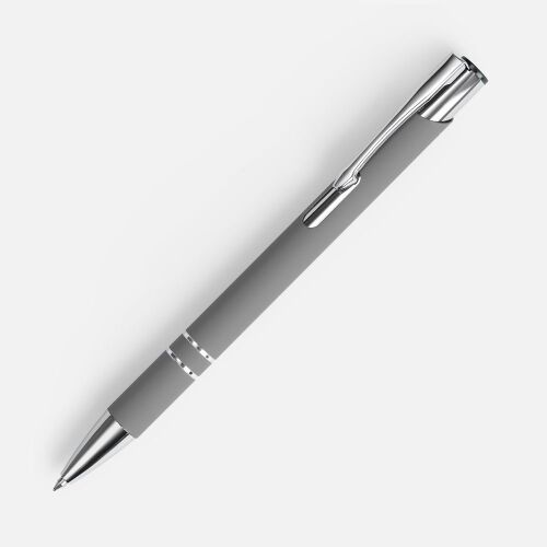 Ручка шариковая Keskus Soft Touch, серая 1