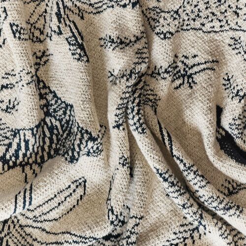 Плед Savanna, белый с синим 5