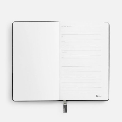 Ежедневник Petrus, недатированный, черный с серебром 6