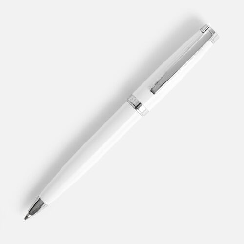 Ручка шариковая Letra Chrome, глянцевая, белая 2