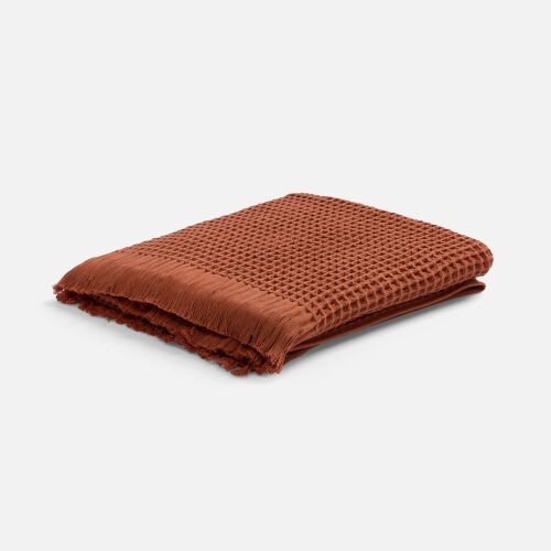 Плед вафельный Elenglect, оранжевый 1