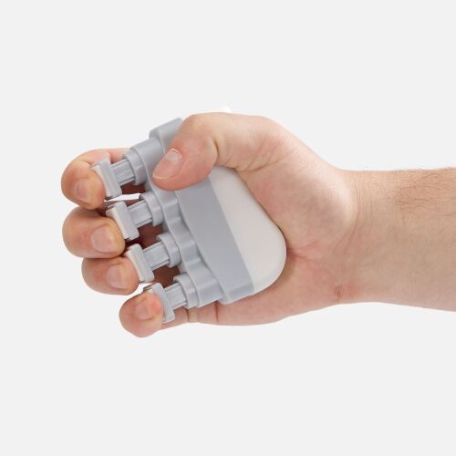 Эспандер кистевой FingerTap, серый с белым 6