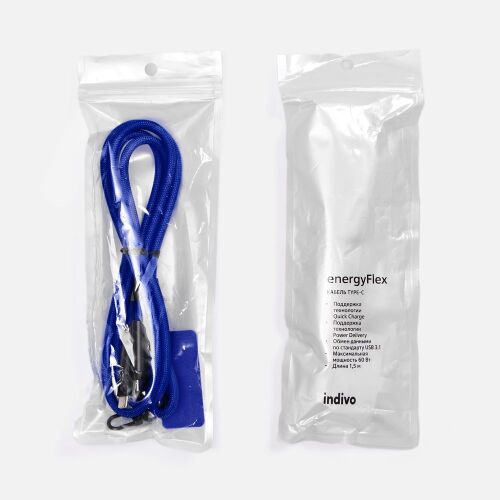 Кабель-ланьярд energyFlex Power Delivery 60 Вт, темно-синий 6