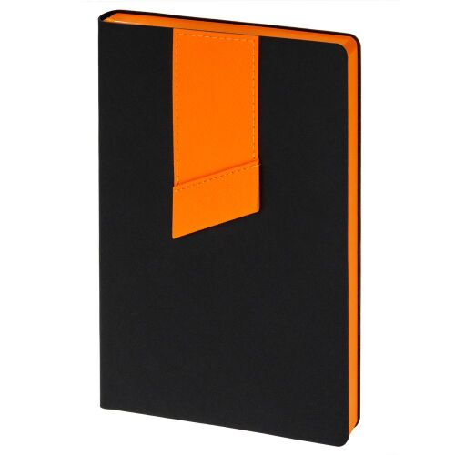 Ежедневник Bookmark, недатированный, черный с оранжевым 1 Ежедневник Bookmark, недатированный, черный с оранжевым 1