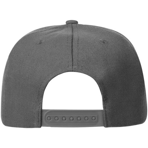 Бейсболка Snapback с прямым козырьком, серая 3