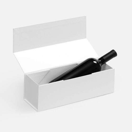 Коробка складная под бутылку Color Jacket Fold, белая 3