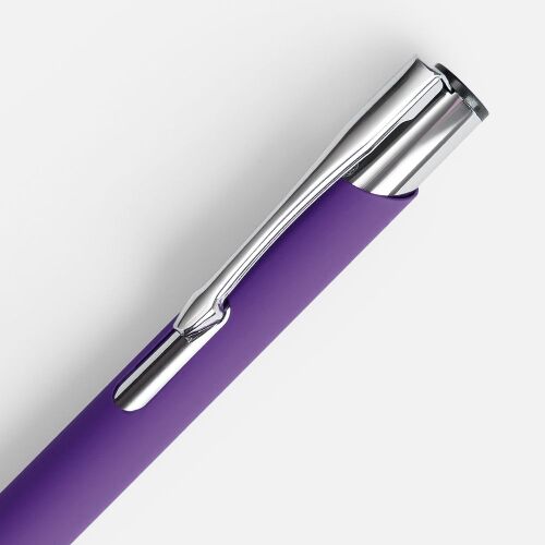 Ручка шариковая Keskus Soft Touch, фиолетовая 4