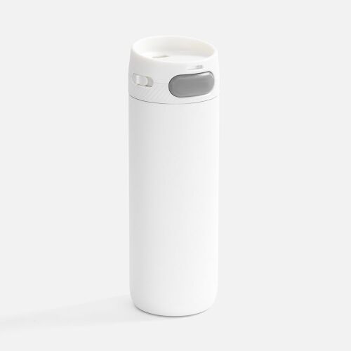 Термостакан X1 с цветной кнопкой, белый с серым