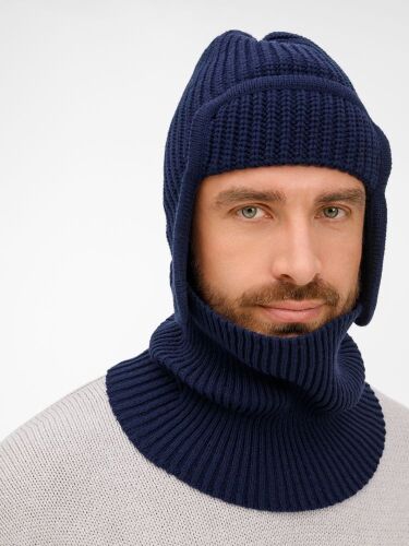 Шапка-ушанка Catch Match, темно-синяя 5