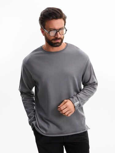 Лонгслив унисекс Siluetti Fuori, серый, размер S/M 7