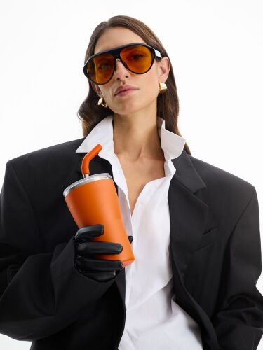 Термостакан Sapporo без логотипа, оранжевый 6