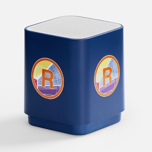 Беспроводная колонка с подсветкой гравировки Glim, синяя 7