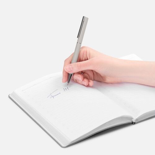 Ручка шариковая Blade Soft Touch, серая 4