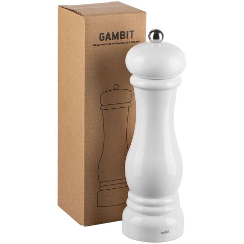 Механическая мельница для специй Gambit, белая 6