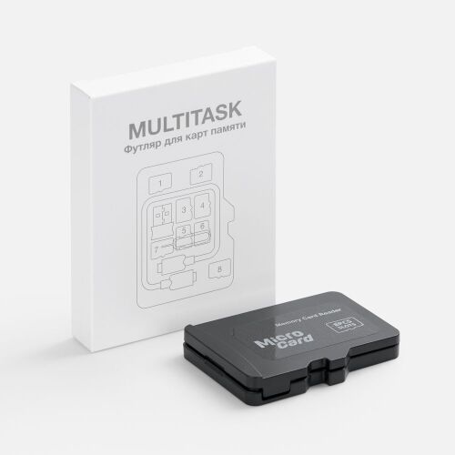Футляр для карт памяти и SIM Multitask, черный 7 Футляр для карт памяти и SIM Multitask, черный 7