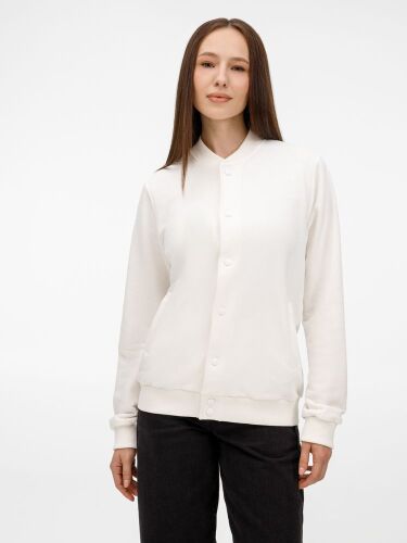 Бомбер унисекс Nuppu, молочно-белый, размер S 1