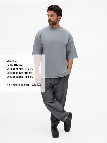 Футболка унисекс T1, серая, размер M/L 4