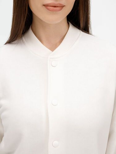 Бомбер унисекс Nuppu, молочно-белый, размер S 6