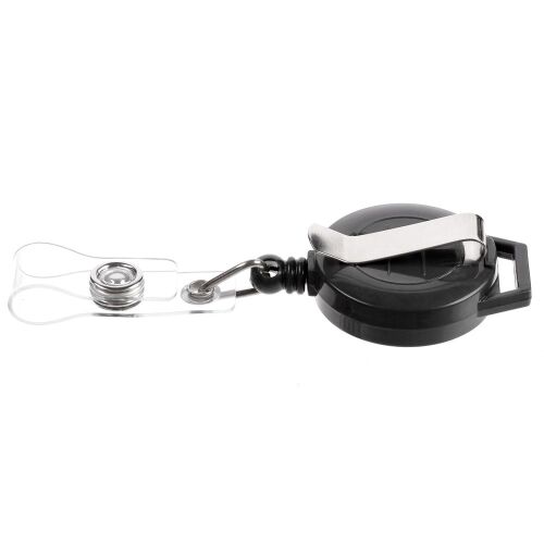 Ретрактор Attach New с ушком под ленту, черный 3