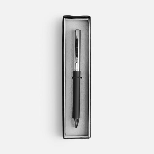 Ручка шариковая Eyeshot Soft Touch в футляре, черная 2