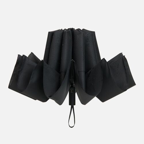 Зонт обратного сложения twoGether с двойным куполом, черный 3