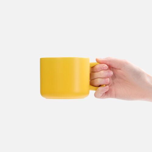Чашка Jumbo в коробке матовая, желтая 3