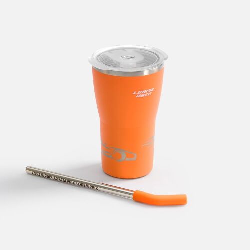 Термостакан Sapporo без логотипа, оранжевый 6