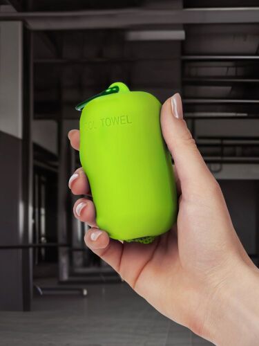Охлаждающее полотенце Narvik в силиконовом чехле, зеленое яблоко 5