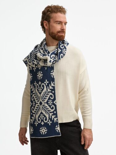 Шарф Wintertude L, синий с белым 5