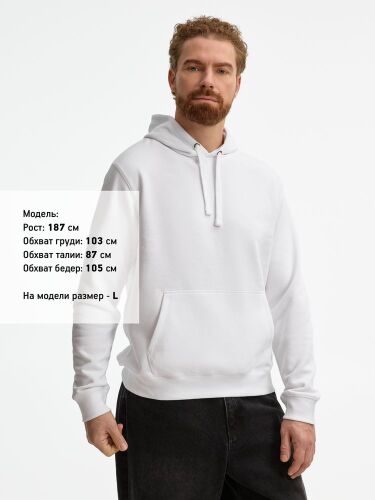 Толстовка унисекс Spencer белая, размер XXL 4